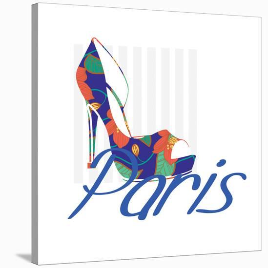 Paris Shoe-Elle Stewart-Stretched Canvas