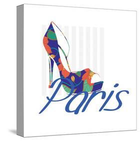 Paris Shoe-Elle Stewart-Stretched Canvas