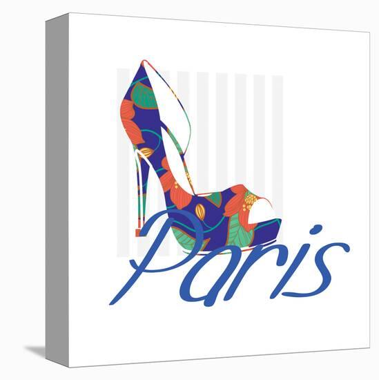 Paris Shoe-Elle Stewart-Stretched Canvas