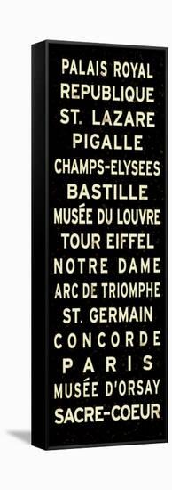 Paris Sign-null-Framed Stretched Canvas