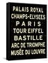 Paris Sign-null-Framed Stretched Canvas