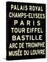 Paris Sign-null-Stretched Canvas