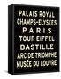 Paris Sign-null-Framed Stretched Canvas