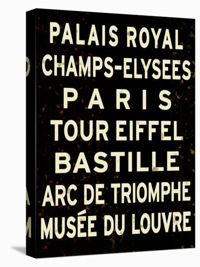 Paris Sign-null-Stretched Canvas