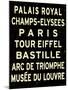 Paris Sign-null-Mounted Poster