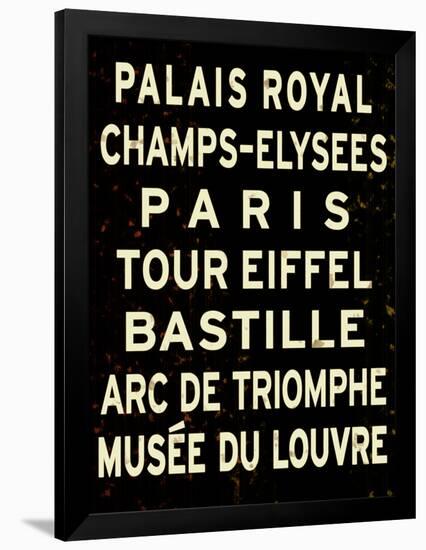 Paris Sign-null-Framed Poster