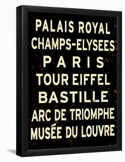 Paris Sign-null-Framed Poster