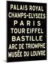 Paris Sign-null-Mounted Poster