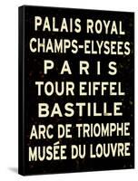 Paris Sign-null-Framed Stretched Canvas