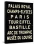 Paris Sign-null-Framed Stretched Canvas