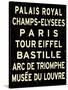 Paris Sign-null-Stretched Canvas