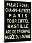 Paris Sign-null-Mounted Art Print