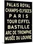 Paris Sign-null-Mounted Art Print