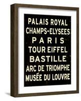 Paris Sign-null-Framed Art Print