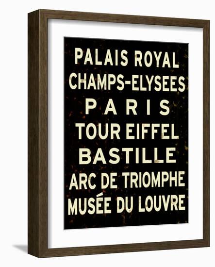 Paris Sign-null-Framed Art Print