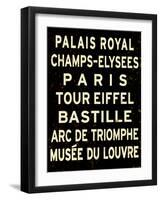 Paris Sign-null-Framed Art Print