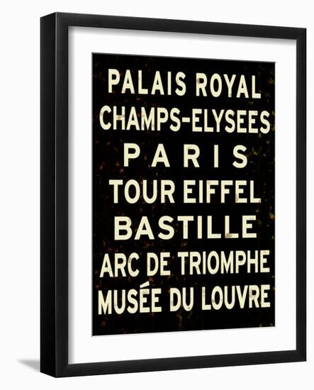 Paris Sign-null-Framed Art Print