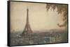 Paris Silhouette-Paulo Romero-Framed Stretched Canvas