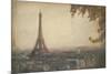 Paris Silhouette-Paulo Romero-Mounted Art Print