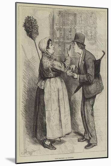 Paris Sketches, La Concierge-Frederick Barnard-Mounted Giclee Print