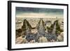Paris Skyline - Avenue Des Champs-Elysees. View from Arc De Triomphe, Paris, France. Vintage, Retro-Michal Bednarek-Framed Photographic Print