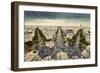 Paris Skyline - Avenue Des Champs-Elysees. View from Arc De Triomphe, Paris, France. Vintage, Retro-Michal Bednarek-Framed Photographic Print