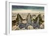 Paris Skyline - Avenue Des Champs-Elysees. View from Arc De Triomphe, Paris, France. Vintage, Retro-Michal Bednarek-Framed Photographic Print