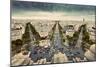 Paris Skyline - Avenue Des Champs-Elysees. View from Arc De Triomphe, Paris, France. Vintage, Retro-Michal Bednarek-Mounted Photographic Print