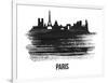 Paris Skyline Brush Stroke - Black II-NaxArt-Framed Art Print