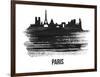 Paris Skyline Brush Stroke - Black II-NaxArt-Framed Art Print