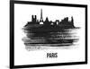 Paris Skyline Brush Stroke - Black II-NaxArt-Framed Art Print