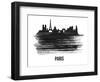 Paris Skyline Brush Stroke - Black II-NaxArt-Framed Art Print