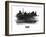 Paris Skyline Brush Stroke - Black II-NaxArt-Framed Art Print