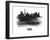 Paris Skyline Brush Stroke - Black II-NaxArt-Framed Art Print