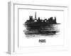 Paris Skyline Brush Stroke - Black II-NaxArt-Framed Art Print