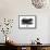 Paris Skyline Brush Stroke - Black II-NaxArt-Framed Stretched Canvas displayed on a wall