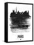 Paris Skyline Brush Stroke - Black-NaxArt-Framed Stretched Canvas