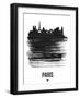 Paris Skyline Brush Stroke - Black-NaxArt-Framed Art Print