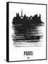 Paris Skyline Brush Stroke - Black-NaxArt-Framed Stretched Canvas