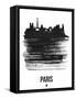 Paris Skyline Brush Stroke - Black-NaxArt-Framed Stretched Canvas