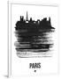 Paris Skyline Brush Stroke - Black-NaxArt-Framed Art Print