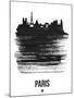 Paris Skyline Brush Stroke - Black-NaxArt-Mounted Art Print