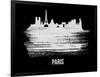 Paris Skyline Brush Stroke - White-NaxArt-Framed Art Print