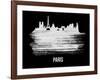 Paris Skyline Brush Stroke - White-NaxArt-Framed Art Print