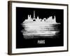 Paris Skyline Brush Stroke - White-NaxArt-Framed Art Print