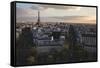 Paris Skyline From The Arc De Triomphe-Lindsay Daniels-Framed Stretched Canvas