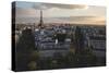 Paris Skyline From The Arc De Triomphe-Lindsay Daniels-Stretched Canvas