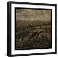 Paris Skyline I-John W Golden-Framed Giclee Print