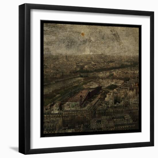 Paris Skyline I-John W Golden-Framed Giclee Print