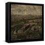 Paris Skyline I-John W Golden-Framed Stretched Canvas